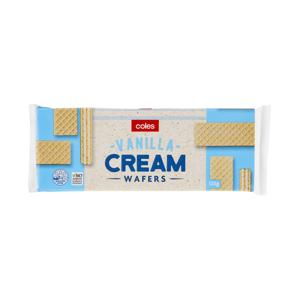 Calories In Coles Vanilla Cream Wafers Calcount