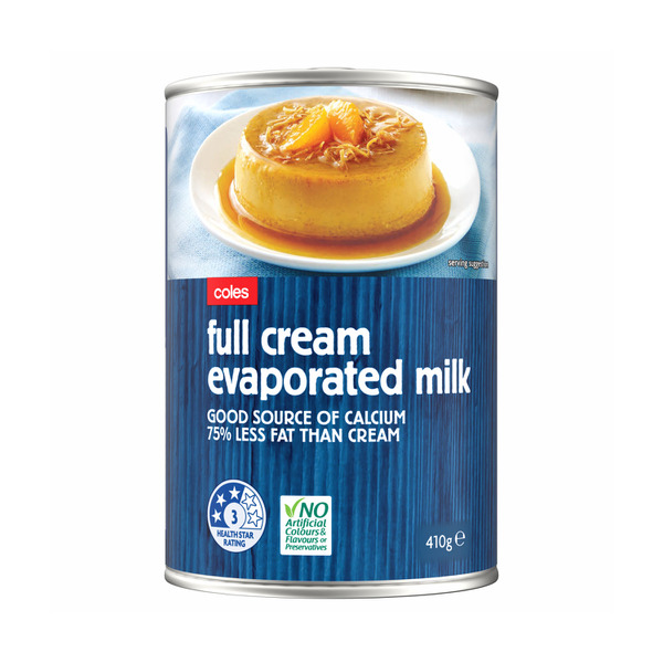 Buy Coles Full Cream Evaporated Milk Ml Coles