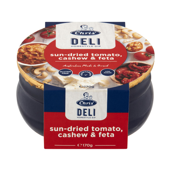 Buy Chris Deli Dip Sundried Tomato Cashew Feta 170g Coles