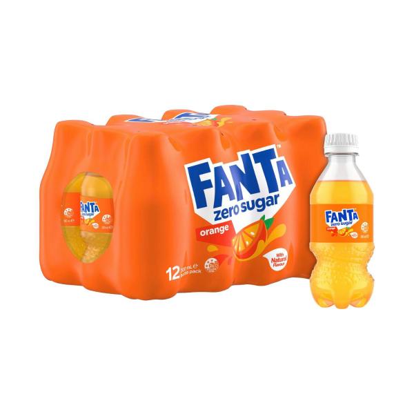 Buy Fanta Orange Zero Sugar Soft Drink 12x300mL 12 Pack Coles