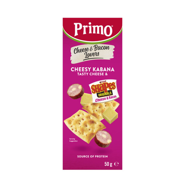 Buy Primo Cheese Kabana Cheese Bacon Shapes Tasty Cheese G Coles