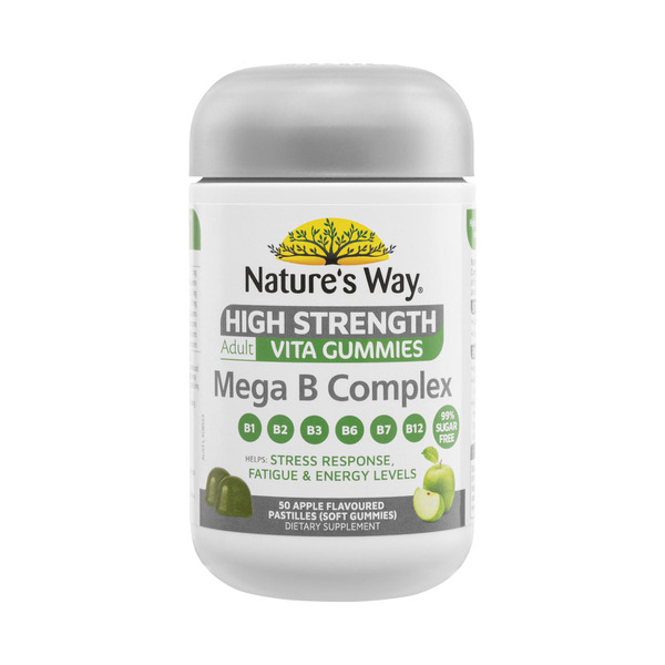 Buy Natures Way High Strength Gummies Mega B Complex 50 Pack Coles