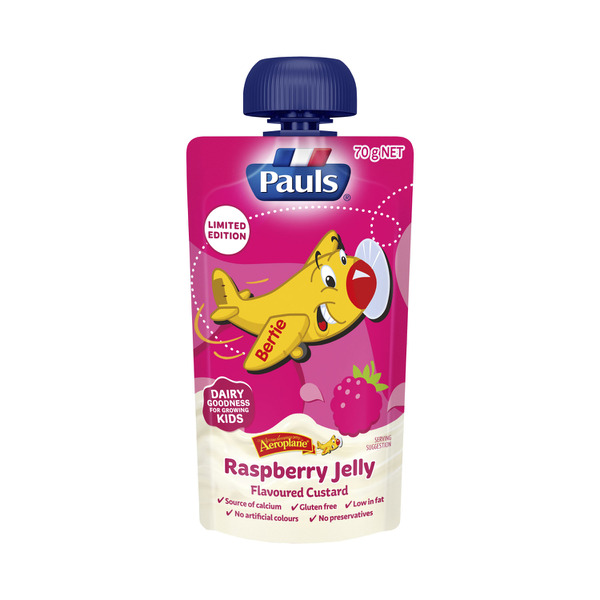 Buy Pauls Aeroplane Custard Pouch Raspberry Jelly G Coles