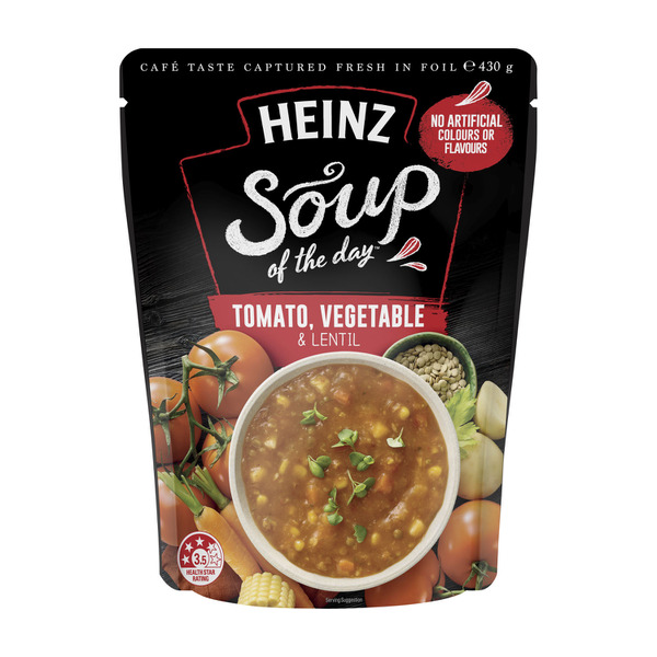 Heinz Soup of The Day Tomato Vegetable & Lentil Pouch | 430g