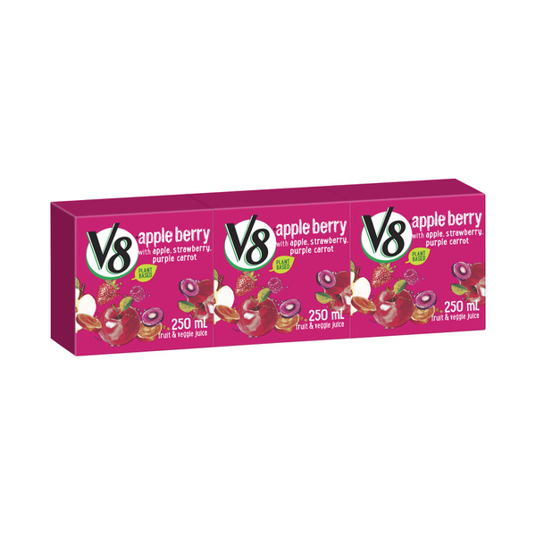 Calories in Campbell's V8 Apple Berry Fusion Juice Multipack 250mL