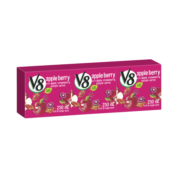 Campbell's V8 Apple Berry Fusion Juice Multipack 250mL 3 pack