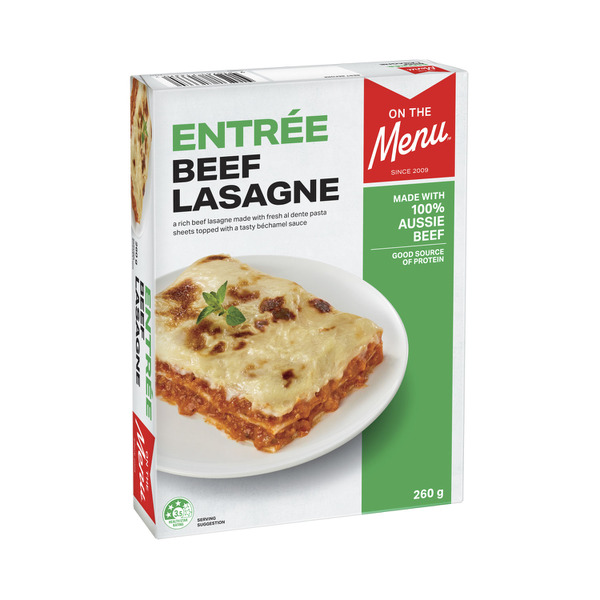 Buy On The Menu Frozen Beef Lasagne 260g Coles