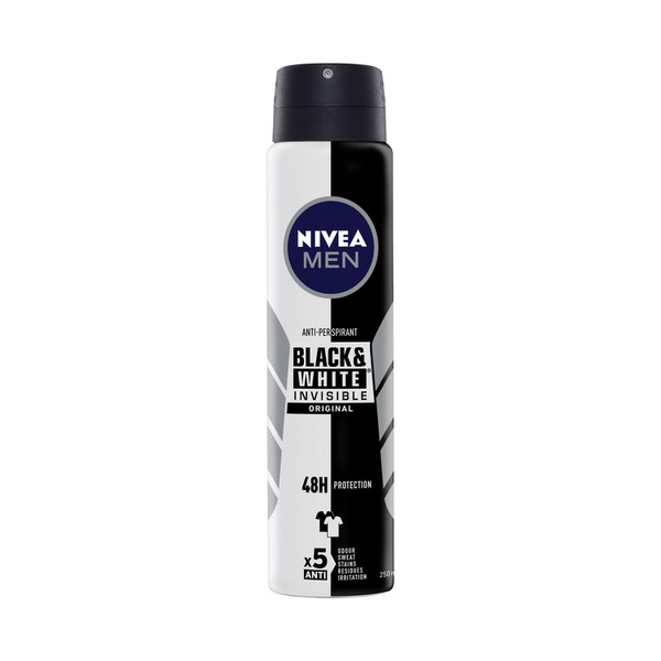 Nivea Men Invisible Black And White Power Aerosol Antiperspirant Deodorant