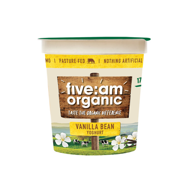 Five:AM Organic Vanilla Bean Yoghurt