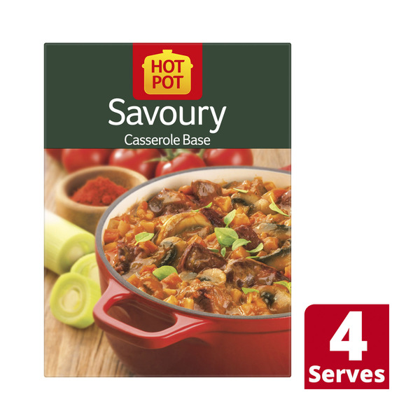 Calories in Continental Hot Pot Rich Beef & Mushrooms Savoury Casserole Base 4 Sachets