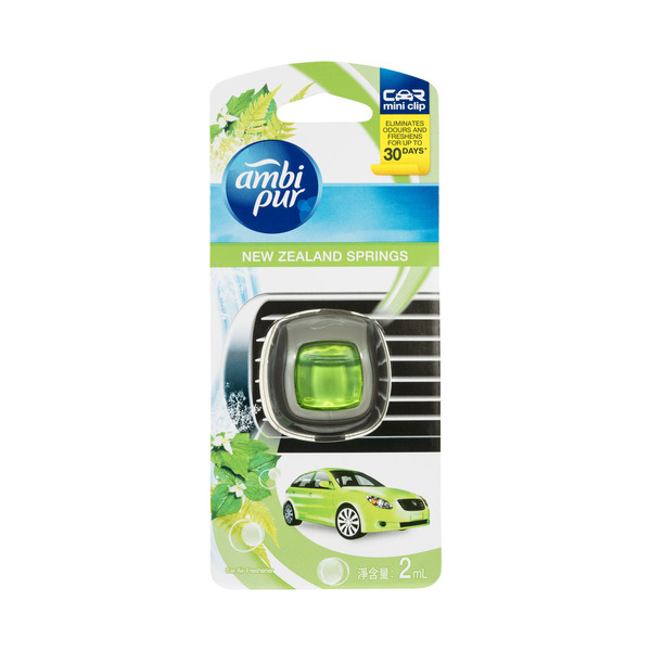 Ambi Pur New Zealand Springs Car Air Freshener Mini Clip