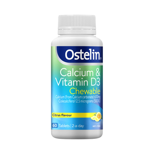 Ostelin Calcium & Vitamin D Chewable D3 Tablets For Bones