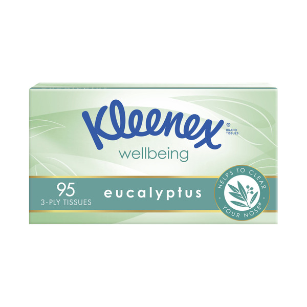 Kleenex Wellbeing Facial Tissues Eucalyptus