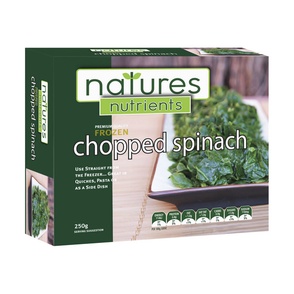 Natures Nutrients Frozen Chopped Spinach | 250g