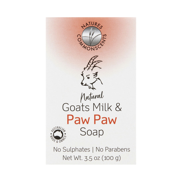 Buy Natures Commonscents Goats Milk & Paw Paw Soap Bar 100g | Coles