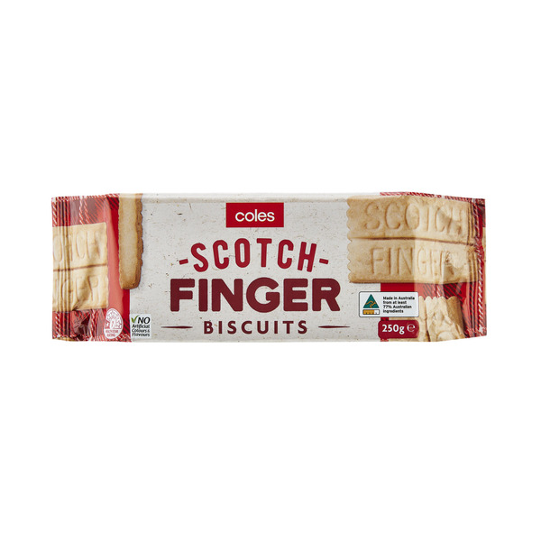 Calories in Coles Biscuits Scotch Fingers