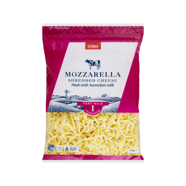 Buy Coles Mozzarella Shredded Cheese 700g Coles