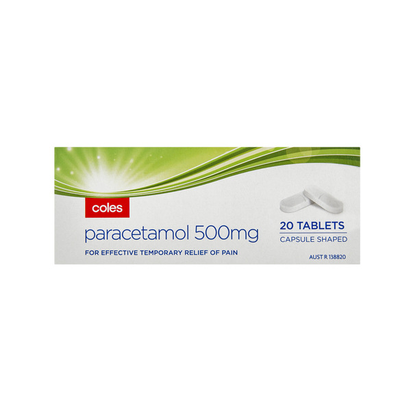 Coles Paracetamol Caplets | 20 pack