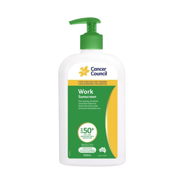 Cancer Council SPF 50+ Work Pump Sunscreen