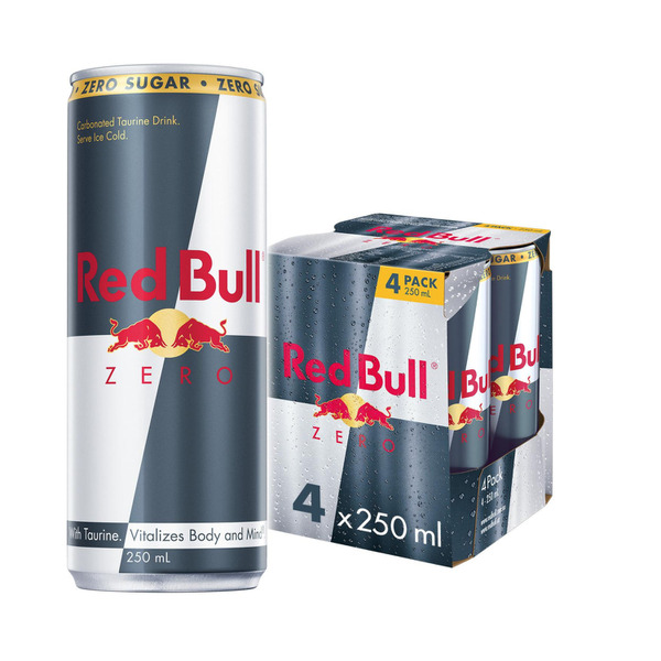 Red Bull Energy Drink Zero 4x250mL