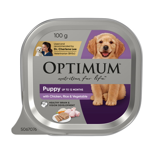 Optimum Puppy Wet Dog Food With Chicken Rice & Vegetables Tray