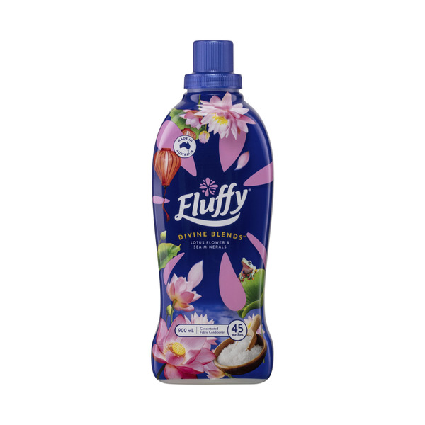 Fluffy Concentrate Liquid Fabric Softener Conditioner Divine Blends Lotus Flower & Sea Minerals
