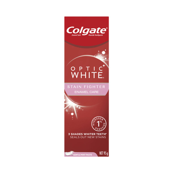 Colgate Optic White Enamel Care Teeth Whitening Toothpaste With 1% Hydrogen Peroxide