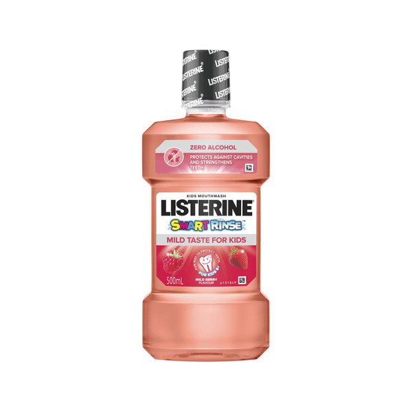Listerine Smart Rinse Anti Cavity Kids' Mouthwash Berry Shield