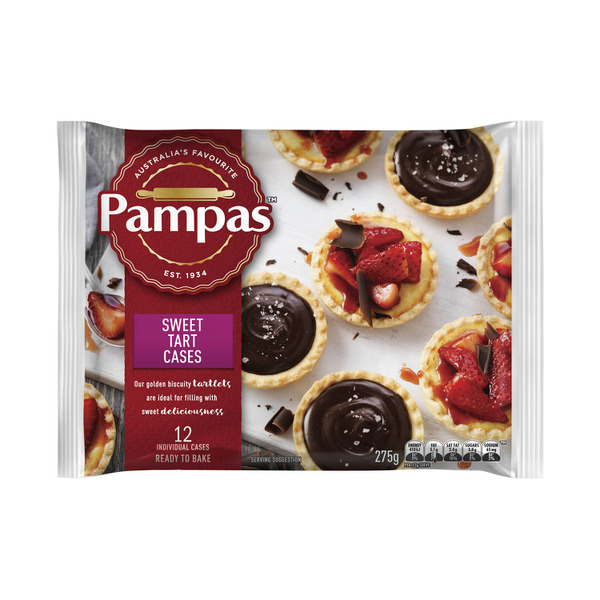 Buy Pampas Frozen Pastry Tart Sweet 12 pack 275g Coles