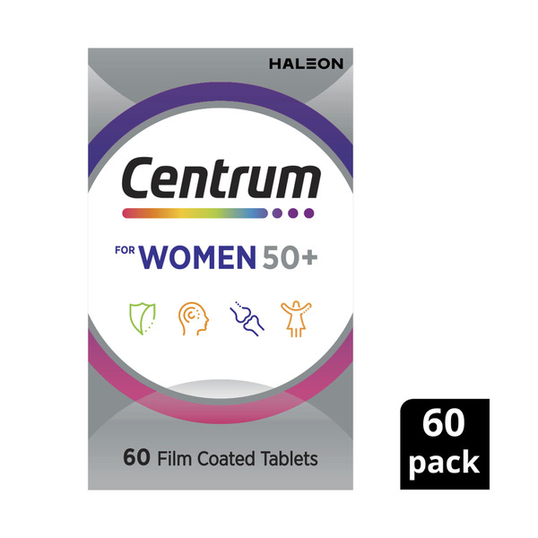 Centrum Multivitamin & Minerals Dietary Supplement For Women 50+  60 Tablets