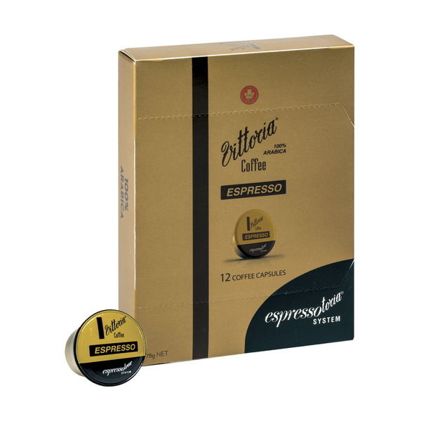 Vittoria Espressotoria Espresso Coffee Capsules 12 pack