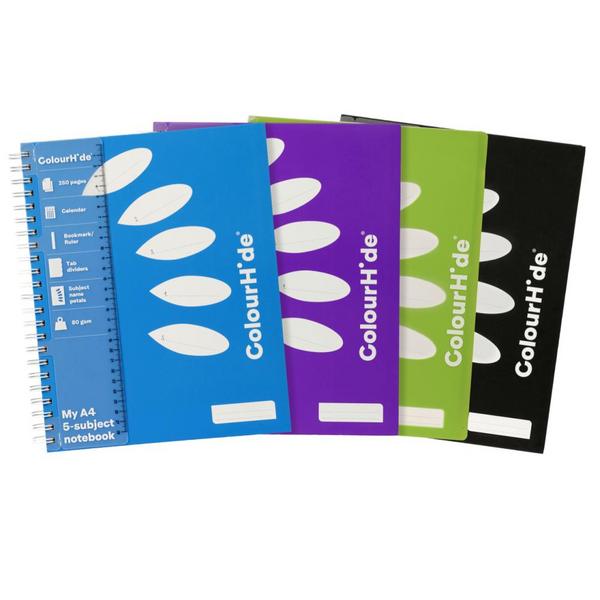 Marbig Colourhide Notebook 5 Subject A4 | 1 each