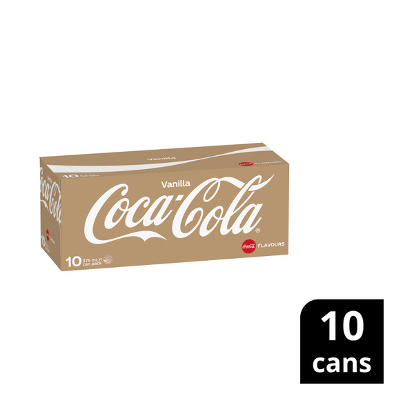 Coca-Cola Vanilla Soft Drink Multipack Cans 10x375mL