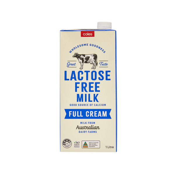 Coles Lactose Free Long Life Full Cream Milk | 1L