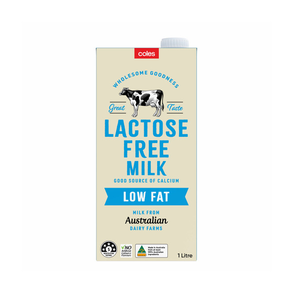 Coles Lactose Free UHT Low Fat Milk | 1L