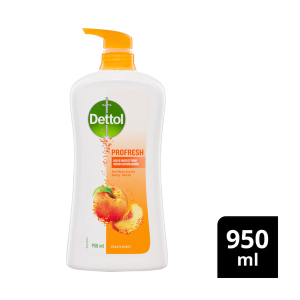 Dettol Profresh Shower Gel Body Wash Peach and Raspberry