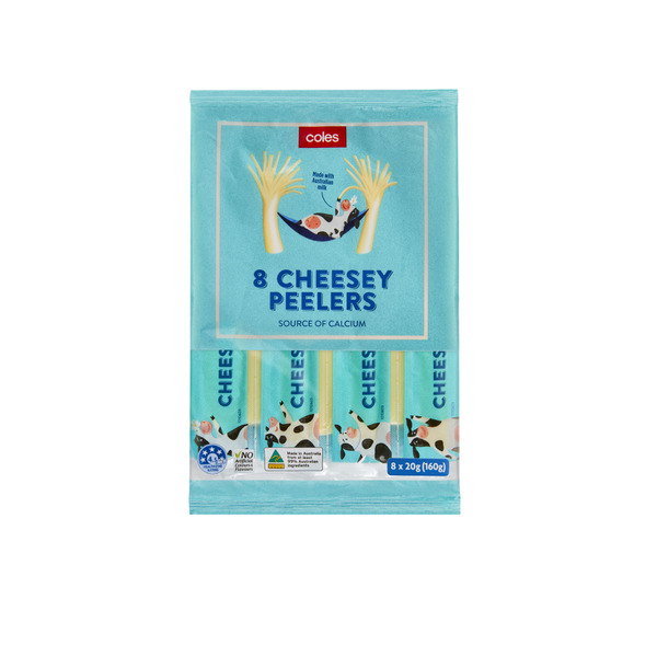 Coles Cheesey Peelers 8x20g