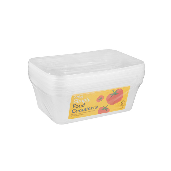 Cook & Dine Food Containers 750mL | 5 pack