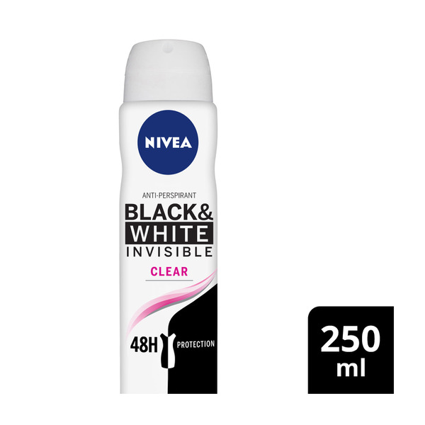Nivea Black & White Clear Invisible Aerosol Antiperspirant Deodorant
