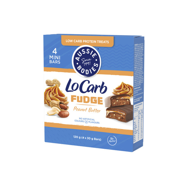 Aussie Bodies Lo Carb Peanut Butter Caramel Protein Bars 4 pack