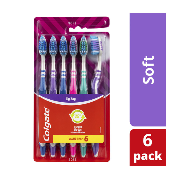 Colgate Zig Zag Value Pack Soft Toothbrush 6 pack