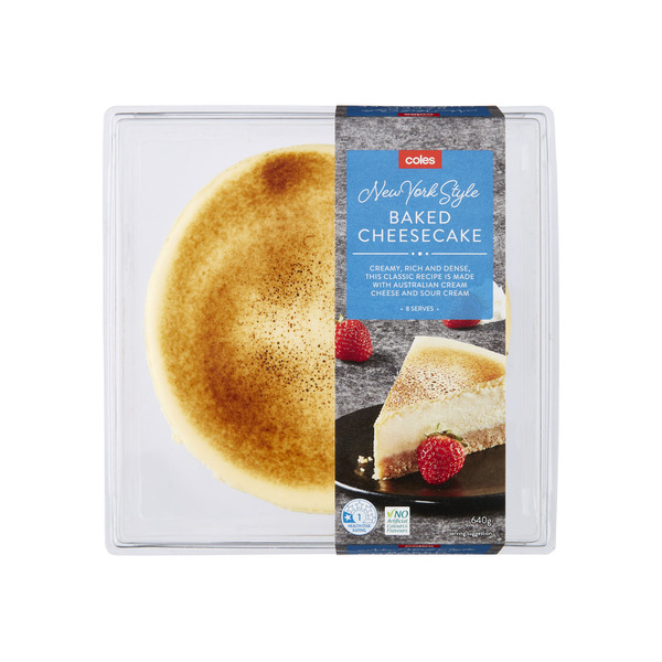 Buy Coles New York Style Baked Cheesecake 640g Coles