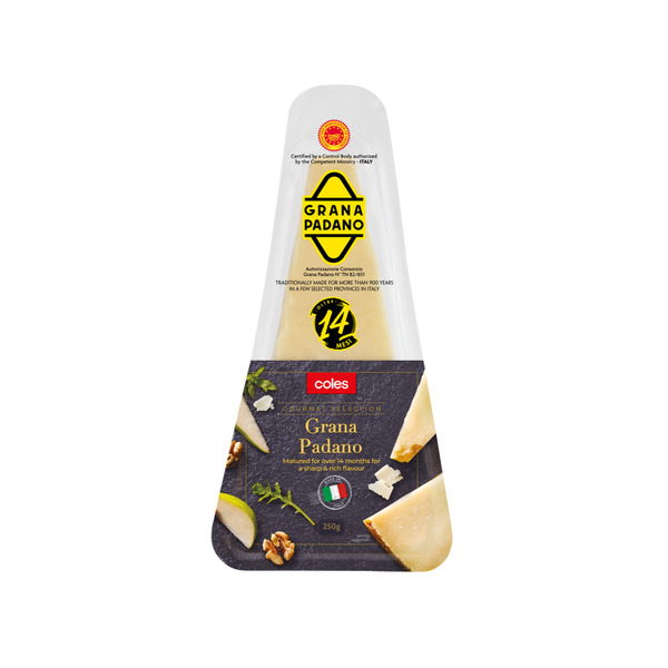 Calories in Coles Grana Padano Aged 14 Months