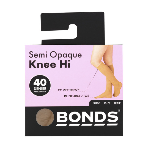 Bonds Opaque Tights Knee Hi 40 Denier Nude 1 size