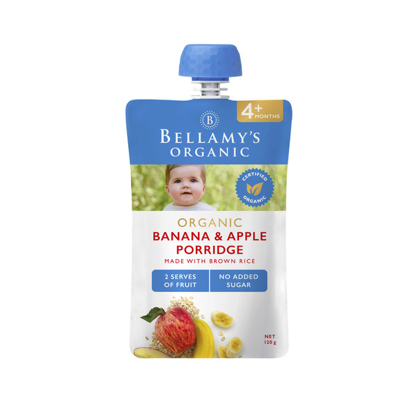 Bellamy's Organic Banana & Apple Porridge Puree 4+ Months | 120g