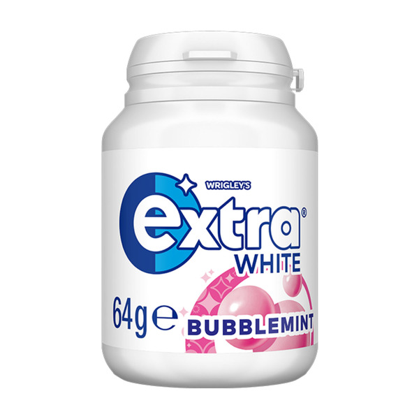Calories in Extra White Bubblemint Sugar Free Chewing Gum