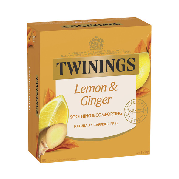Twinings Lemon & Ginger Infusions Tea Bags 80 pack