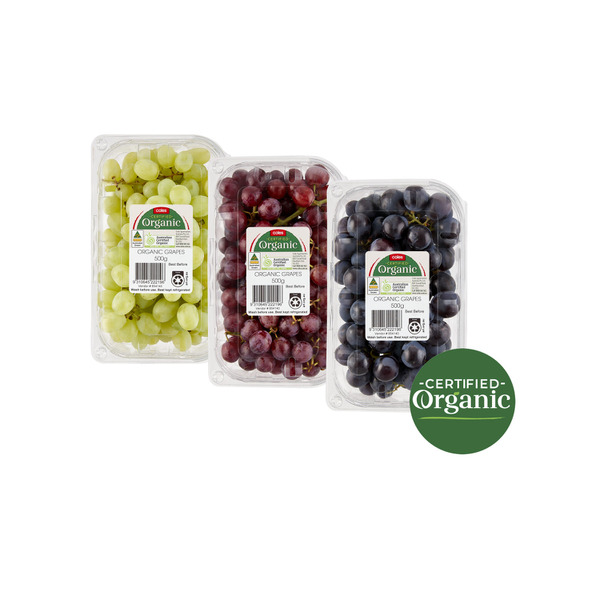 Organic Red Grapes, Seedless