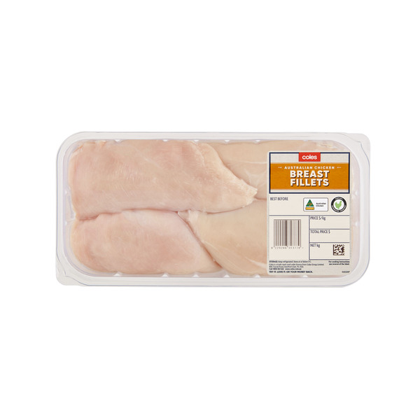 Coles RSPCA Approved Chicken Breast Fillets Large Pack | approx. 1.4kg