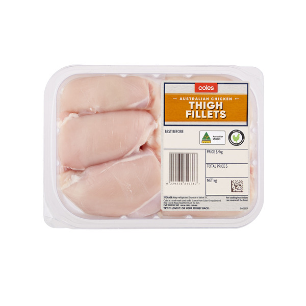 Coles RSPCA Approved Chicken Thigh Fillets Small Pack | approx. 700g